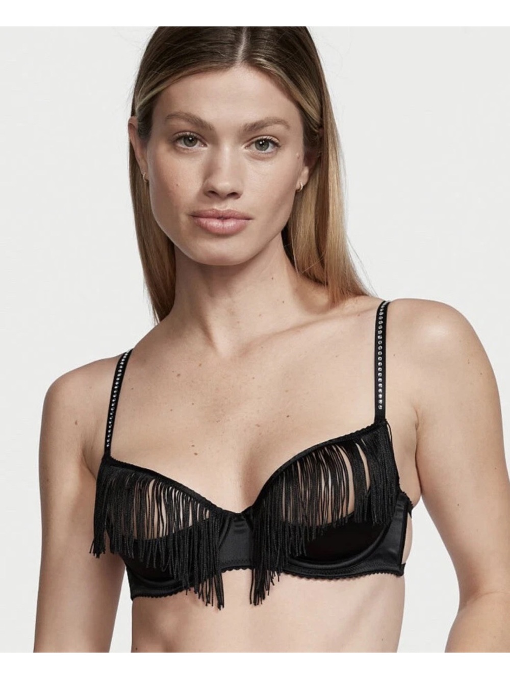 Victoria's Secret Black Fringe Underwire Bra